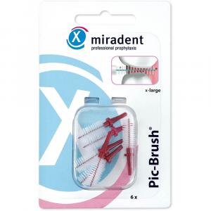 MIRADENT Interd.Pic-Brush Ersatzb.x-large bordeaux