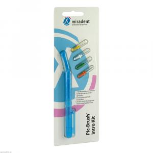 MIRADENT Interd.Pic-Brush Intro Kit 1H+4B.tra.blau
