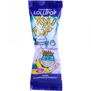 MIRADENT XyliPOP Lolli Zahnpflegelolli Blaubeere