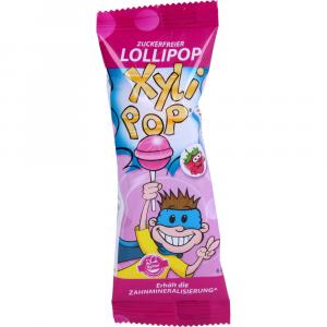 MIRADENT XyliPOP Lolli Zahnpflegelolli Erdbeere