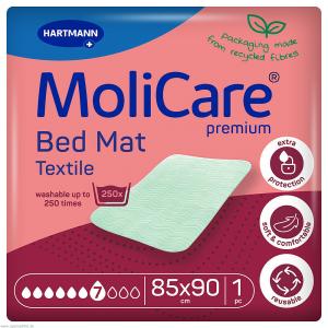 MOLICARE Premium Bed Mat Textile 7 Tropfen 85x90cm