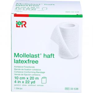 MOLLELAST haft Binden latexfrei 10 cmx20 m weiß