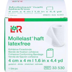 MOLLELAST haft Binden latexfrei 4 cmx4 m weiß