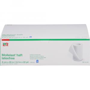 MOLLELAST haft Binden latexfrei 8 cmx20 m blau