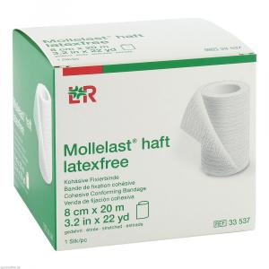 MOLLELAST haft Binden latexfrei 8 cmx20 m weiß