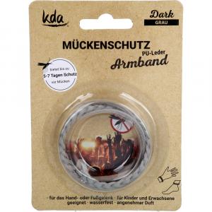 MÜCKENSCHUTZ Armband PU-Leder grau KDA