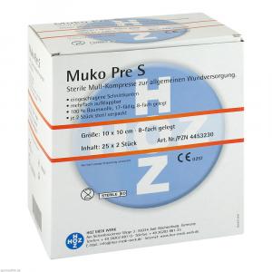 MUKO PRE S Mullkompressen 10x10 cm steril 8fach