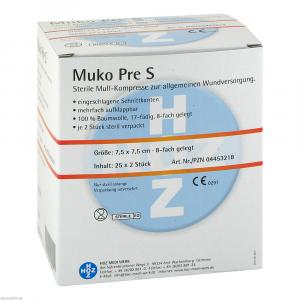 MUKO PRE S Mullkompressen 7,5x7,5 cm steril 8fach