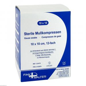 MULLKOMPRESSEN 10x10 cm steril 12fach