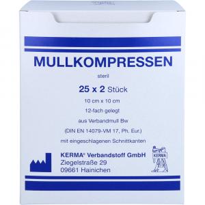 MULLKOMPRESSEN 10x10 cm steril 12fach BW