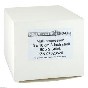 MULLKOMPRESSEN 10x10 cm steril