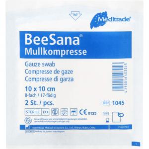 MULLKOMPRESSEN 10x10 cm steril 8fach