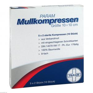 MULLKOMPRESSEN 10x10 cm steril 8fach