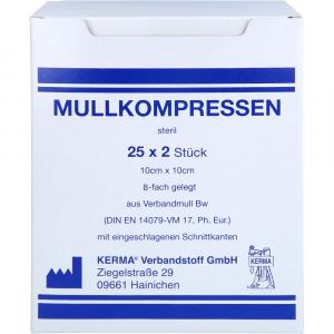 MULLKOMPRESSEN 10x10 cm steril 8fach BW
