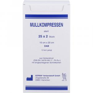 MULLKOMPRESSEN 10x20 cm steril 12fach BW