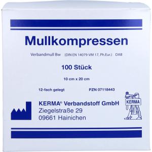 MULLKOMPRESSEN 10x20 cm unsteril 12fach BW
