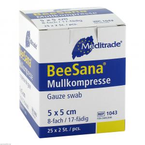 MULLKOMPRESSEN 5x5 cm steril 8fach