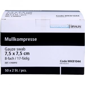 MULLKOMPRESSEN 7,5x7,5 cm steril