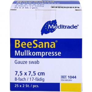 MULLKOMPRESSEN 7,5x7,5 cm steril 8fach