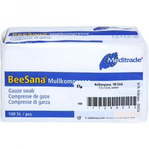 MULLKOMPRESSEN 7,5x7,5 cm unsteril 8fach