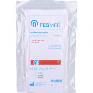 MULLKOMPRESSEN ES 10x20 cm steril 8fach