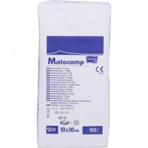 MULLKOMPRESSEN Matocomp 10x10 cm unst.12fach