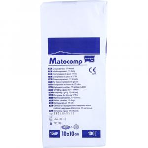 MULLKOMPRESSEN Matocomp 10x10 cm unst.16fach