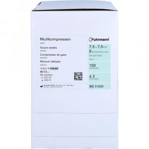 MULLKOMPRESSEN Set 7,5x7,5 cm steril 8fach