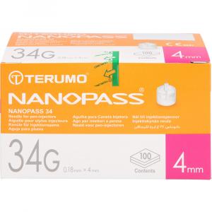 NANOPASS 34 Pen Kanüle 34 G 0,18x4 mm