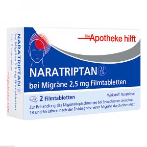 NARATRIPTAN Juta bei Migräne 2,5 mg Filmtabletten