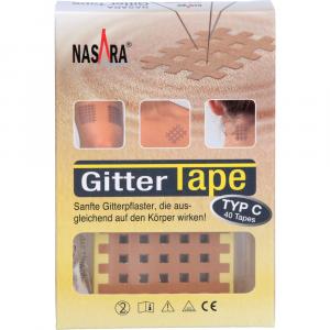 NASARA Gitter Tape Type C 4,4x5,2 cm 20x2 Pflaster