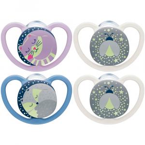 NUK Schnuller Space Night Silikon 0-6 Monate