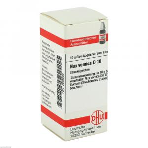 NUX VOMICA D 10 Globuli
