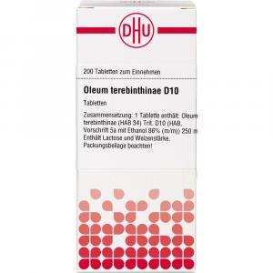 OLEUM TEREBINTHINAE D 10 Tabletten