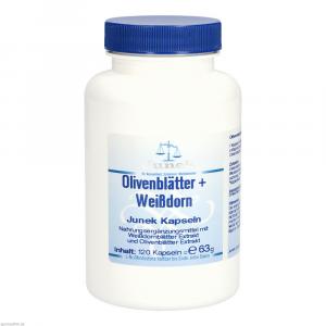 OLIVENBLÄTTER+Weißdorn Junek Kapseln