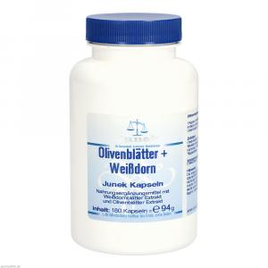 OLIVENBLÄTTER+Weißdorn Junek Kapseln