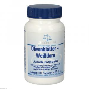 OLIVENBLÄTTER+Weißdorn Junek Kapseln