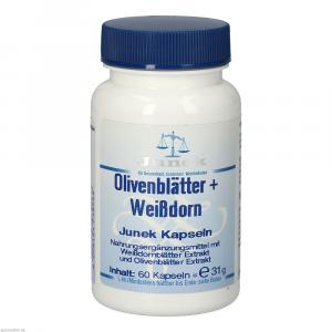 OLIVENBLÄTTER+Weißdorn Junek Kapseln