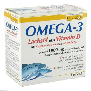 OMEGA-3 LACHSÖL plus Vit.D plus Omega-3 Konz.Kps.