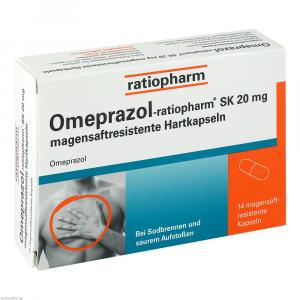 OMEPRAZOL-ratiopharm SK 20 mg magensaftr.Hartkaps.