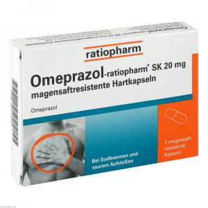 OMEPRAZOL-ratiopharm SK 20 mg magensaftr.Hartkaps.