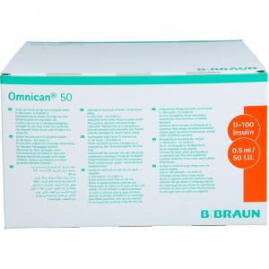 OMNICAN Insulinspr.0,5 ml U100 m.Kan.0,30x8 mm ei.
