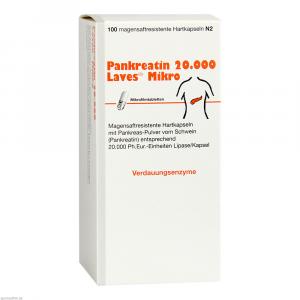 PANKREATIN 20.000 Laves Mikro magensaftr.Hartkaps.