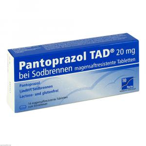 PANTOPRAZOL TAD 20 mg b.Sodbrenn. magensaftr.Tabl.