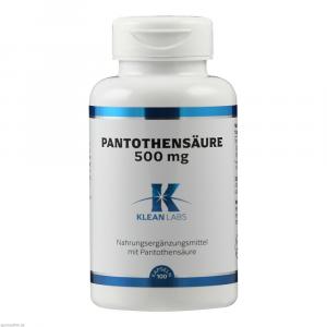 PANTOTHENSÄURE B5 500 mg KLEAN LABS Kapseln
