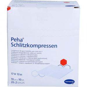 PEHA SCHLITZKOMPRESSEN 10x10 cm steril