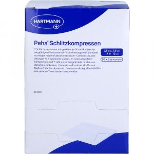 PEHA SCHLITZKOMPRESSEN 7,5x7,5 cm steril