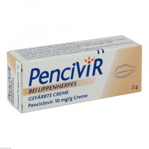 PENCIVIR bei Lippenherpes gefärbte Creme