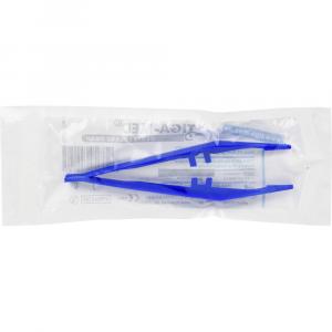 PINZETTE Einmal steril Plastik blau
