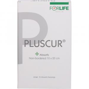 PLUSCUR Absorb non-bordered 10x20 cm Wundauflage